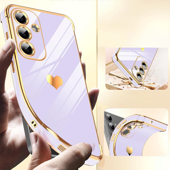 Case for Samsung Galaxy S25 FE, Electro heart, purple