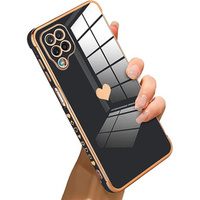 Case for Samsung Galaxy A12 / M12 / A12 2021, Electro heart, black