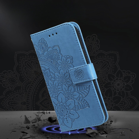 Flip case for Samsung Galaxy A54 5G, Mandala Flower, blue