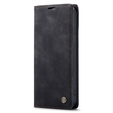 CASEME case for iPhone 14, Leather Wallet Case, black