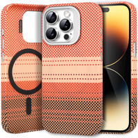 Case for iPhone 14 Pro, Frame Kickstand, for MagSafe, Sunset Orange