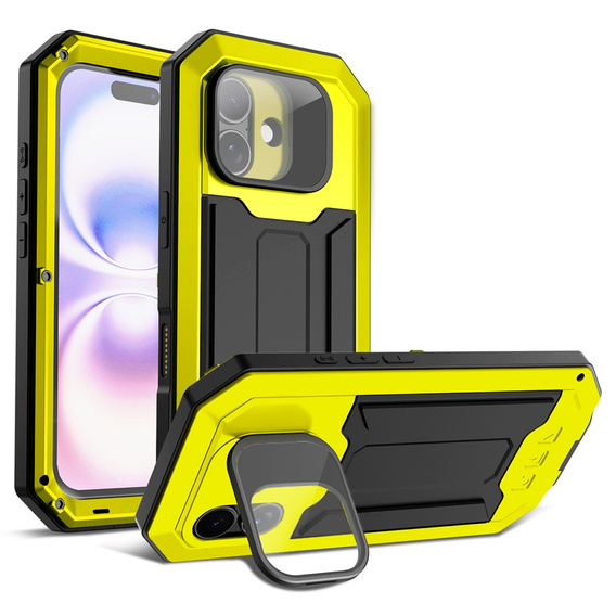 R-JUST armoured case with screen protector and stand for iPhone 17