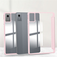 Case for Lenovo Idea Tab 11" 2025 TB336FU TB336ZU, with transparent back and stylus holder, pink