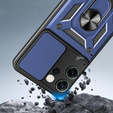 Armoured case for Oppo Reno 14F, with camera protection, with stand, blue
