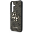 GUESS Case for Samsung Galaxy S25, 4G Big Metal Logo, brown