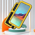 Love Mei Case for Samsung Galaxy S22 Ultra, armored without glass, yellow