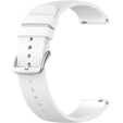 Silicone strap 20mm, White/Silver Buckle