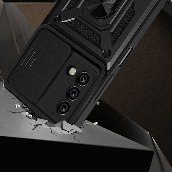 Case for Oppo A74 4G, CamShield Slide, black