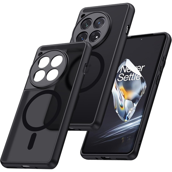 Case for OnePlus 12, for MagSafe, ERBORD Matt Case, black