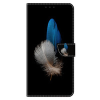 Flip case for Xiaomi Redmi Note 12 4G, Wallet, feathers, black