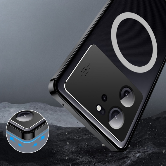 Camera Protection Case for Xiaomi 13T / 13T Pro, CamShield MagSafe, transparent / black