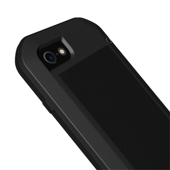 Love Mei Case for iPhone 7/8/SE 2020/SE 2022, armored with glass, black