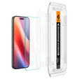 Spigen tempered glass for iPhone 17 / 17 Pro / 16 Pro, Glas.TR EZ Fit (2 pcs.)