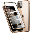 Case for iPhone 12 Pro, Magnetic Dual Glass, gold