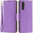 Flip case for Samsung Galaxy A34 5G, Wallet Litchi Magnet, purple