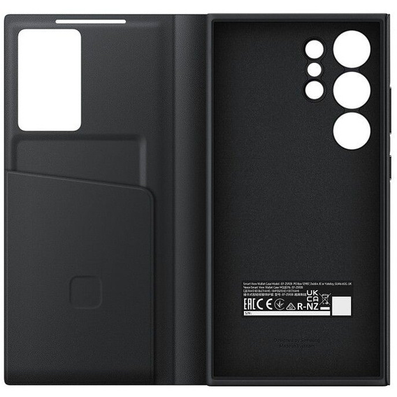 Original Samsung Case for Galaxy S24 Ultra, S View Wallet Cover, black