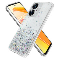 Case for Realme C55, Glittery, transparent
