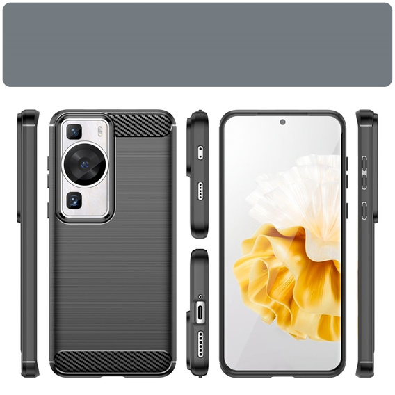 Case for Huawei P60 / P60 Pro, Carbon, black