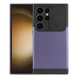 Case for Samsung Galaxy S24 Ultra, ERBORD MagProtect Slide Camera, purple