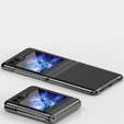 Case for Samsung Galaxy Z Flip7 FE / Z Flip6, PC Case, transparent / black