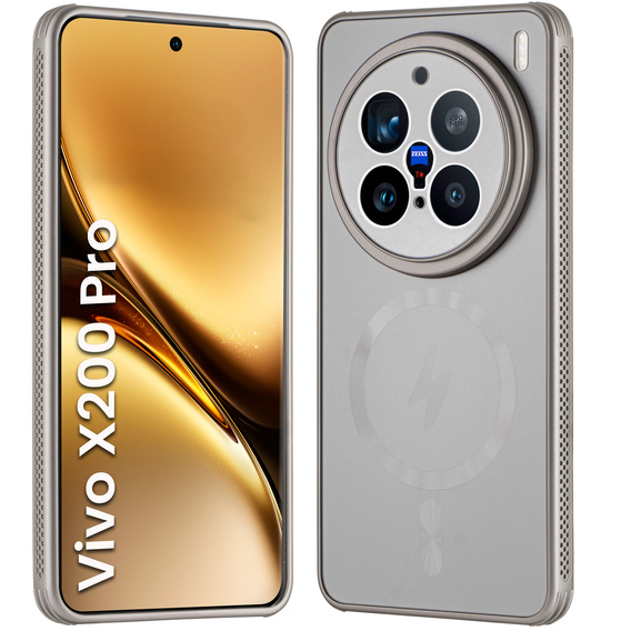 The casefor Vivo X200 Pro 5G, MagSafe, titanium gold