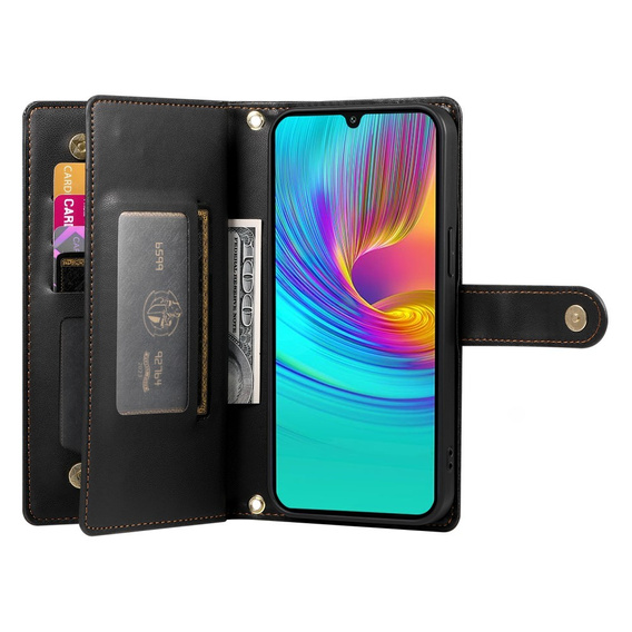 Flip case for Samsung Galaxy A36 5G, Wallet Zipper Pocket, black