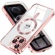 Case for iPhone 12 Pro, Electro MagSafe, pink + Screen Glass