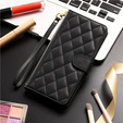 Flip case for Samsung Galaxy A16, Rhombus Crossbody Leather, black