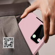 Flip case for Samsung Galaxy S25 Edge, Smart View Wallet, pink