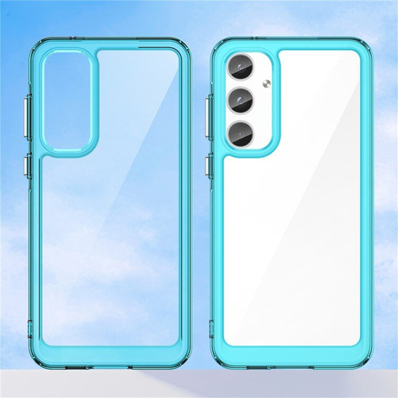 Case for Samsung Galaxy A55 5G, Fusion Hybrid, transparent / blue