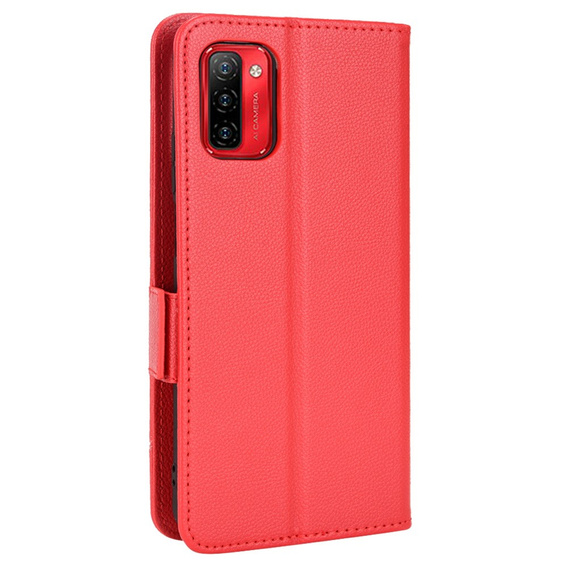 Flip case for Ulefone Note 12P, Wallet Litchi Magnet, red