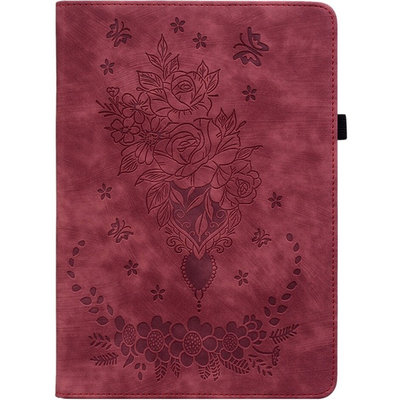 Flap case for Lenovo Tab P12, flower, red