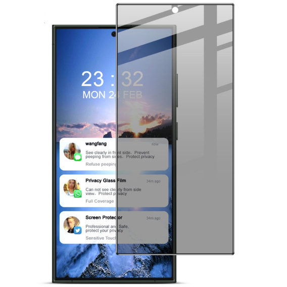 IMAK Privacy Tempered Glass for Samsung Galaxy S24 Ultra