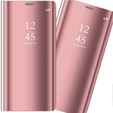 Case for Huawei Y6P, Clear View, pink rose gold