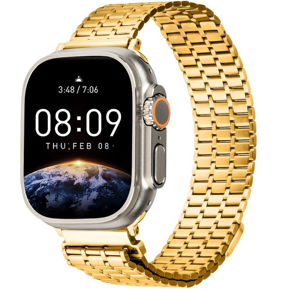 Steel Bracelet for Apple Watch 1/2/3/4/5/6/7/8/SE/ULTRA 42/44/45/49 MM - gold