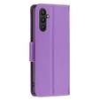 Flip case for Samsung Galaxy A34 5G, Wallet Litchi Magnet, purple