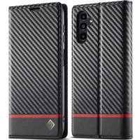 Flip case for Samsung Galaxy A55, Carbon LC.IMEEKE, black