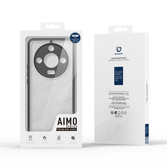 DuxDucis case for Honor Magic 6 Lite 5G, Aimo case, transparent / black