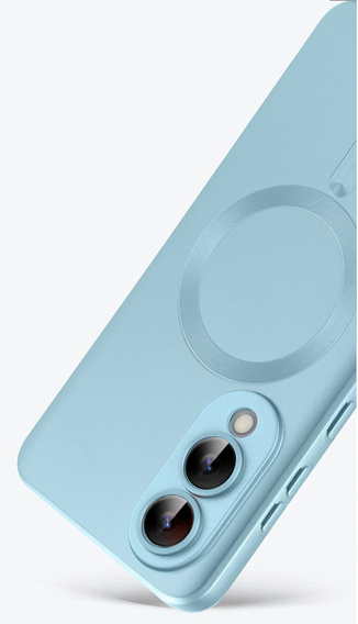 Case for Samsung Galaxy S25 Edge, ColorMag, for MagSafe, blue + 9H tempered glass