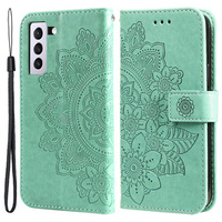 Flip case for Samsung Galaxy S21 FE, Mandala, green