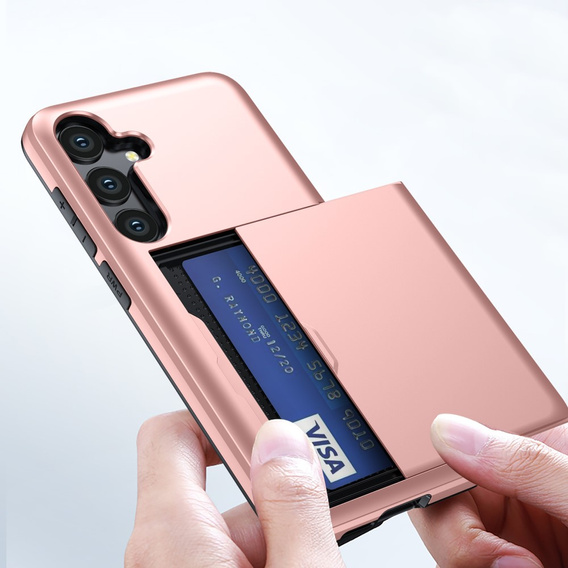 Case for Samsung Galaxy A56 5G, Sliding Card Holder, pink