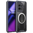 Case for OnePlus 11 5G, with magnetic sheet, transparent / black
