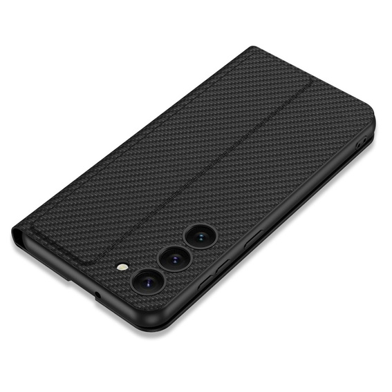 Flip case for Samsung Galaxy S23 Plus, GKK Leather, carbon black