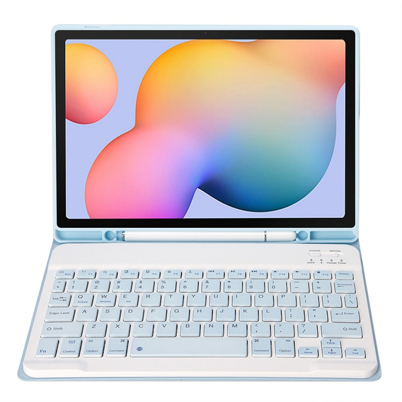 Case + keyboard Samsung Galaxy Tab S6 Lite P610/P615 / S6 Lite 2022 10.4, Pen Slot, blue