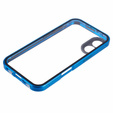 Case for iPhone 16, Magnetic Dual Glass, blue