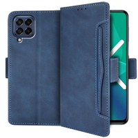 Flip case for Samsung Galaxy M53 5G, Card Slot, blue