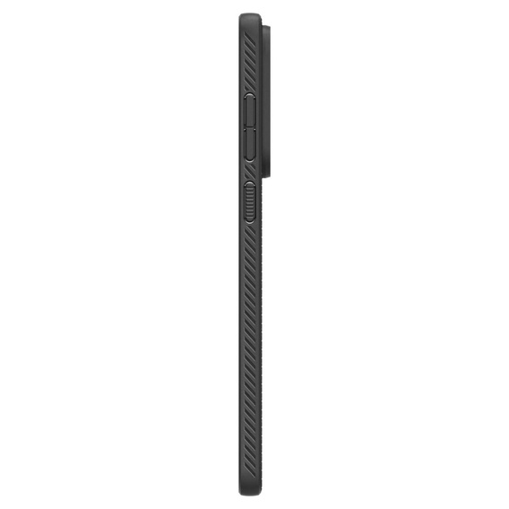 Spigen case for Samsung Galaxy S25 Edge, Liquid Air, black + 9H Tempered Glass