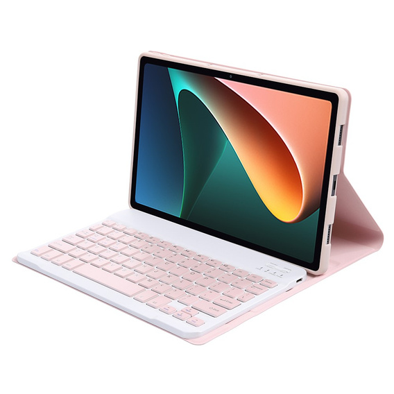 Case + keyboard Xiaomi Pad 5/5 Pro, pink rose gold