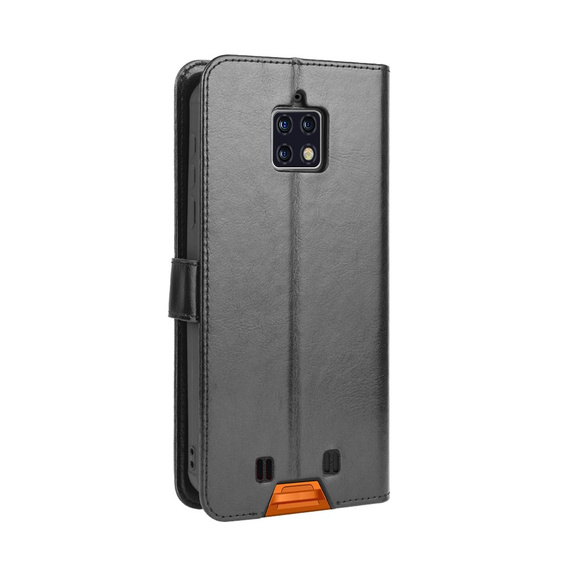 Flip case for Oukitel WP6, Crazy Horse Wallet, black
