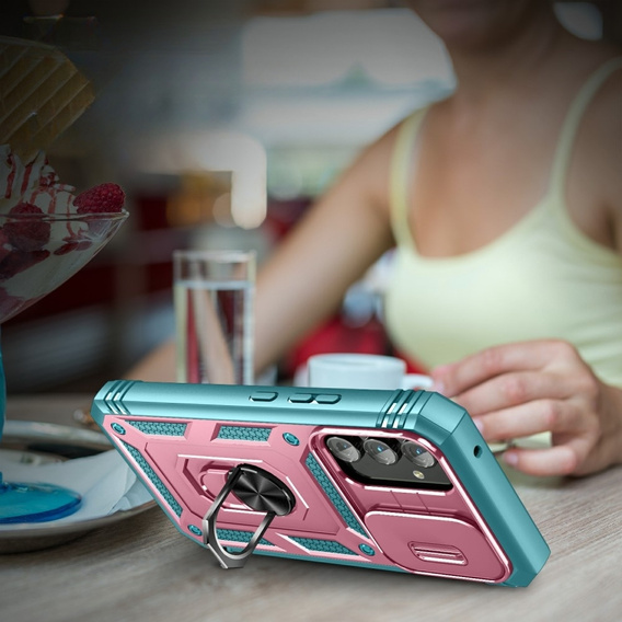 Case for Samsung Galaxy A54 5G, Slide Lens Lid, Green